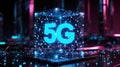 Advanced 5G Technology Cube: The Future of Connectivity Royalty Free Stock Photo