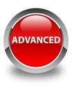 Advanced glossy red round button Royalty Free Stock Photo