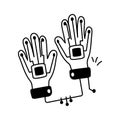 Advanced haptic gloves, ready to use haptic technology vector