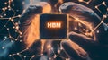 Advanced HBM Chip Technology in Scientist\'s Hand, Representing High-Bandwidth Memory Innovation_2 Royalty Free Stock Photo