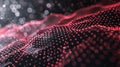 Advanced honeycomb matrix red and dark grey pulsating energy modern tech background