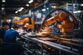 Advanced IIoT: Industrial Robot Arm Seamlessly Integrated in Modern Factory Network