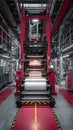 Advanced Industrial Printing Machine in Operation, Showcasing Design and Functionality in a Modern Manufacturing Facility Royalty Free Stock Photo