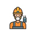 Advanced Industrial Worker Icon Design Royalty Free Stock Photo