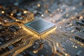 Advanced Integrated Microchip Design Royalty Free Stock Photo