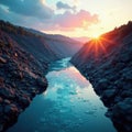 Advanced IoT water monitoring system in mining operation, smart sensor, industrial automation, analytics
