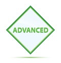 Advanced modern abstract green diamond button