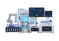 Advanced laboratory automation system Royalty Free Stock Photo