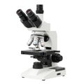 Advanced laboratory microscope with dual eyepieces and adjustable stage Royalty Free Stock Photo