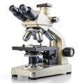 Advanced laboratory microscope with multiple lenses Royalty Free Stock Photo