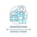 Advanced level concept icon