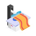 Advanced machine for sublimation printing on continuous fabric rolls
