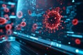 Advanced malware detection on screen highlighting antivirus efforts to secure against sophisticated cyber attacks