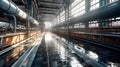 Advanced Manufacturing at its Finest, Inside a Large Clean Modern Factory, Generative AI