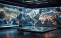 Advanced Mapping Technology Displayed on Interactive Screens in a Modern Workspace