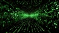 Advanced Matrix Raining Code of Aleatory Green Hacker Numbers Black isolated Background