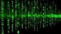 Advanced Matrix Raining Code of Aleatory Green Hacker Numbers Black isolated Background