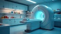 Advanced medical imaging technology in a modern sterile laboratory environment. Generative AI Royalty Free Stock Photo