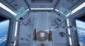 Advanced Medical Procedure in Space with Robotic Arms and Patient in Zero Gravity Royalty Free Stock Photo