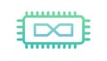 Advanced Microchip Connectivity, Digital Data Processing, vector design Generative AI Royalty Free Stock Photo