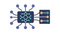 Advanced Microchip Processor Icon, CPU Computing Power, vector design Generative AI Royalty Free Stock Photo