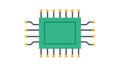 Advanced Microchip Processor Icon for Technology Computing, vector design Generative AI Royalty Free Stock Photo