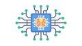 Advanced Microchip Processor, Smart Technology, vector design Generative AI Royalty Free Stock Photo