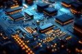 Advanced Microelectronics Interconnection Technology in High-Tech Electronic Assembly Processes Royalty Free Stock Photo