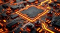 Advanced Microprocessor on Circuit Board. Generative ai