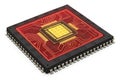 Advanced Microprocessor CPU Chip 3D Render Royalty Free Stock Photo