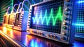 Advanced MixedSignal Oscilloscope Display Simultaneous Analog and Digital Waveform Visualization for Precise Circuit Royalty Free Stock Photo