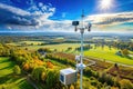 Advanced Mobile Weather Station Network Aerial View of Operational Sensors for Precision Monitoring and Data Collection