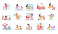 Advanced Motherhood Icons Set Royalty Free Stock Photo