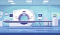 advanced mri or ct scan medical diagnosis machine at hospital lab as wide banner with copy space area