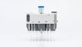 Advanced multi-channel pipette for lab research Royalty Free Stock Photo