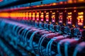 Advanced network hardware for production automation multi colored server cables and connectors