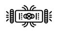 Advanced Neural Network Icon, Artificial Intelligence, Digital Brain, vector design Generative AI Royalty Free Stock Photo