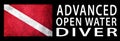 Advanced Open Water Diver, Diver Down Flag, Scuba flag Royalty Free Stock Photo