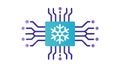 Advanced Processor Icon: CPU, Microchip, High-Tech Computing, vector design Generative AI Royalty Free Stock Photo