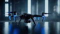 Advanced Quadcopter Drone in Futuristic Setting Royalty Free Stock Photo