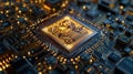 Advanced quantum computer circuits unveil subtle embedded security protocols, safeguarding data, Ai Generated