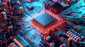 Advanced quantum computer circuits unveil subtle embedded security protocols, safeguarding data, Ai Generated