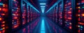 Advanced quantum computing datacenter, interconnected nodes, interconnectivity, high tech, connectivity