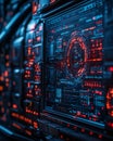 Advanced quantum cryptography interface showcasing complex data patterns Royalty Free Stock Photo