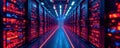 Advanced quantum data center, interconnected nodes, infrastructure, computer, optical fiber