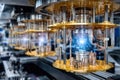 Innovative quantum computer technology showcased in a modern laboratory setting Royalty Free Stock Photo