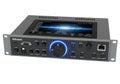 Advanced rack-mounted digital audio processor with touchscreen interface and multiple input output ports Royalty Free Stock Photo