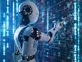 Advanced Robot Interface with Digital Data Stream Royalty Free Stock Photo
