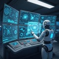 Advanced robot monitoring system Royalty Free Stock Photo