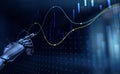 Advanced Robotic Analytics, Business and innovation technology concept. 3d render Royalty Free Stock Photo